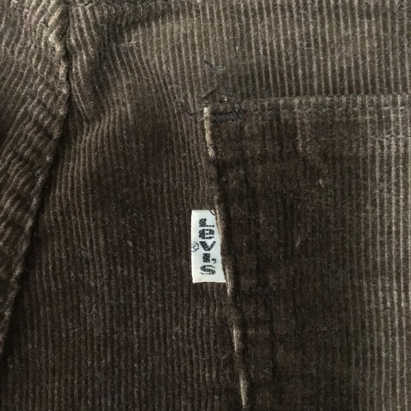 Rare Vintage 1970’s Levi’s Brown Corduroy Flare Leg Pants with Talon 42 Zipper. - Picture 4 of 14